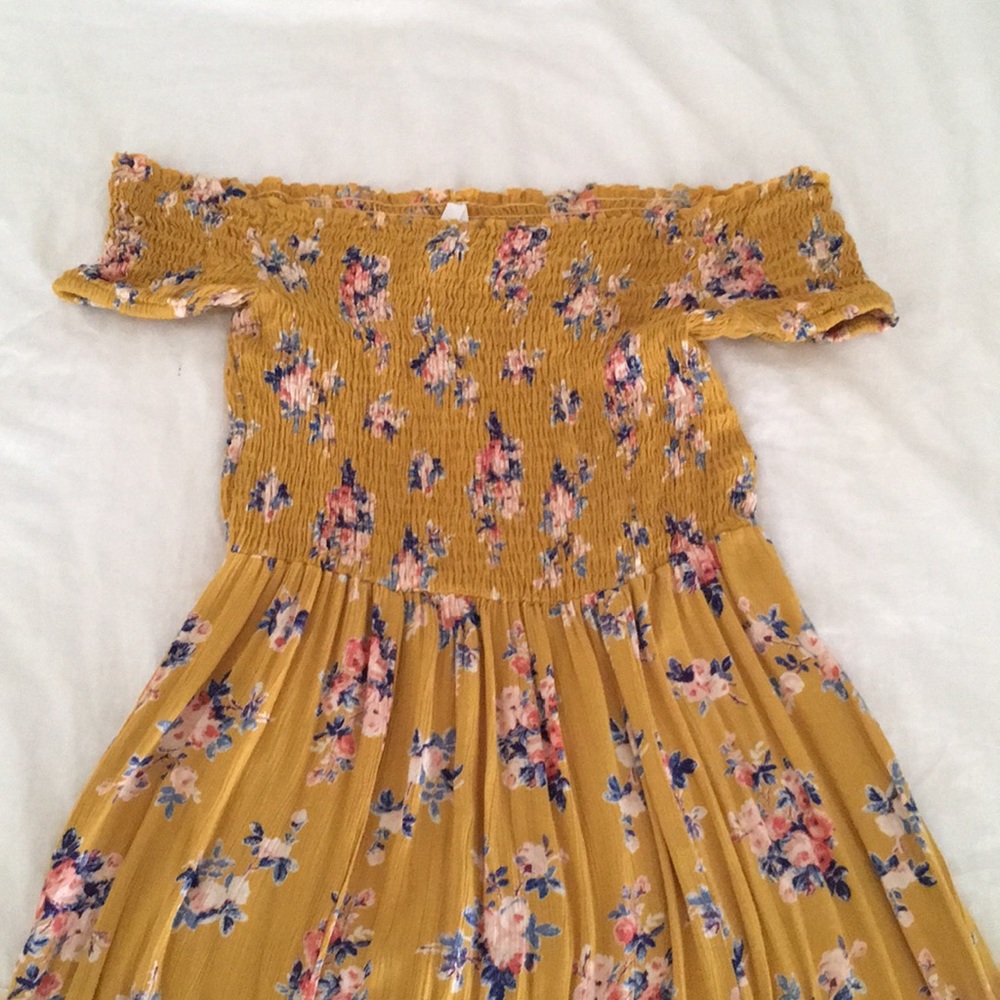Marigold floral maxi dress